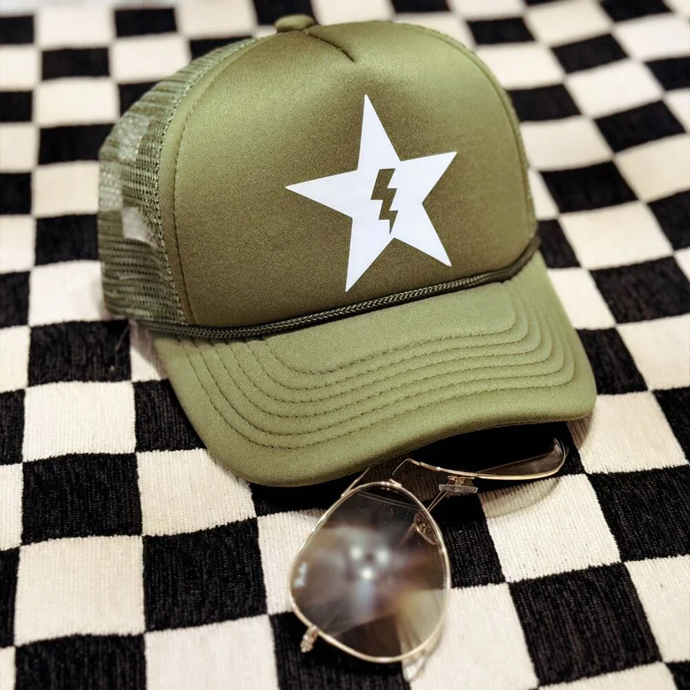 Bolt Star Trucker Hat NWT